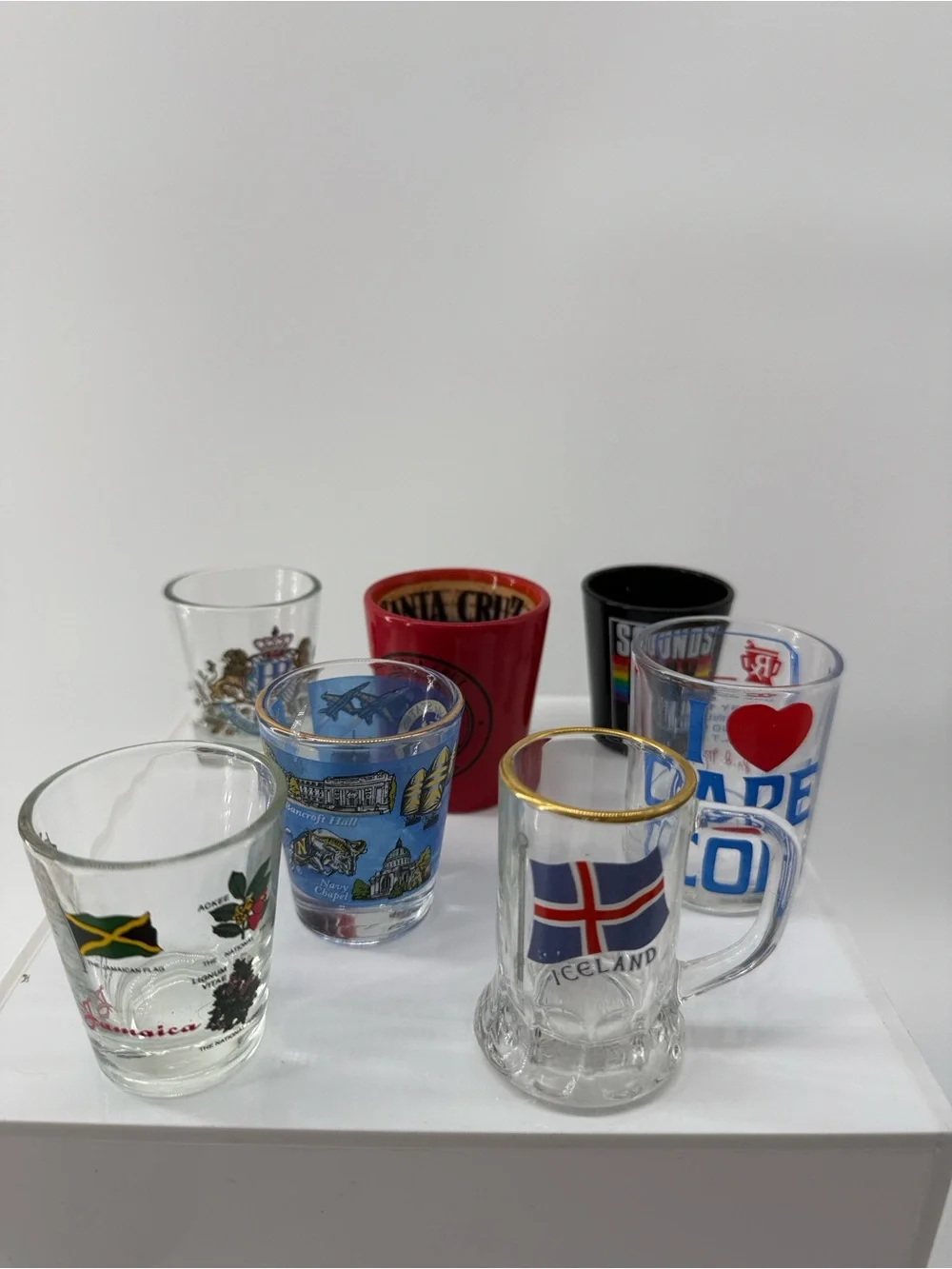 Iceland Glass Beer Mug with Gold Rim
